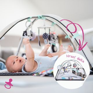 Hrací deka je ideální pro děti od narození a nabízí rozmanité aktivity pro zábavu. 🌟 Hračky, včetně hudebního boxu, lze...