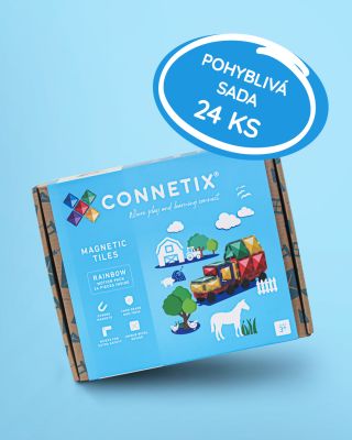 🎨 Hravě. Kreativně. Výukově. Rodiny, pozor! Sada Connetix Rainbow Motion Pack 24 ks je tady — 24 dílků magnetických...